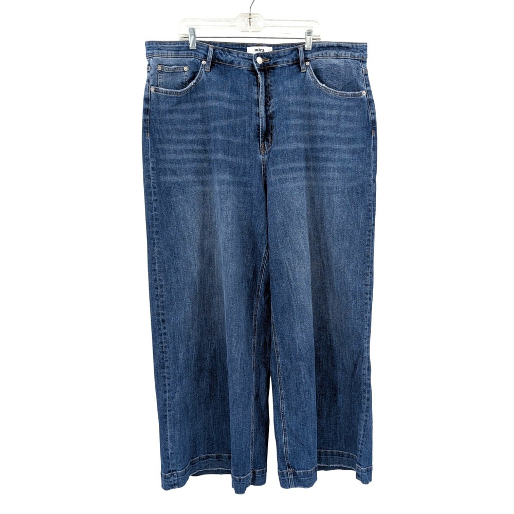Mica Los Angeles Wide Leg Jeans 22W Vintage Wash Casual Denim‎